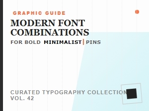 Modern Font Pairings for Minimalist Pin Designs
